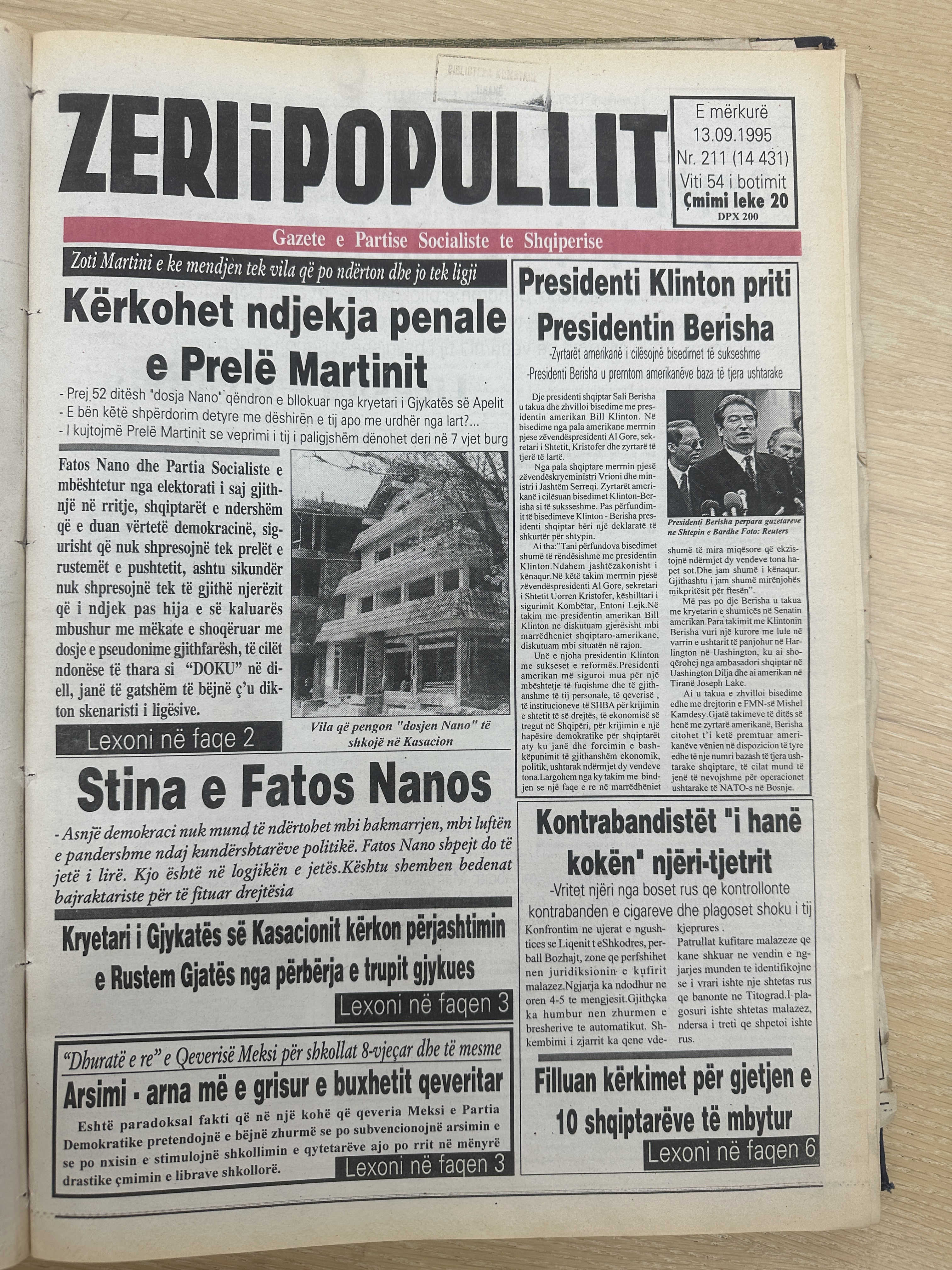 Zëri i Popullit 1995-09-13